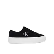 Calvin Klein Superge Vulc Flatf Laceup Suede HW0HW03088 Črna
