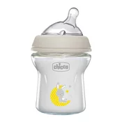 Chicco Naturalfeeling Steklenička 150ml, s silikonsko cucljem, počasen pretok 0+