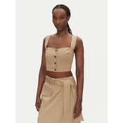 ACCESS FASHION Top 53-2216-502 Bež Slim Fit