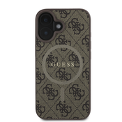Guess Guess, Zaščitni ovitek za iPhone 16 Plus MagSafe Printed 4G, Rjava, (21731040)