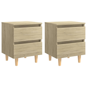 vidaXL Nočna omarica 2 kosa sonoma hrast 40x35x50 cm