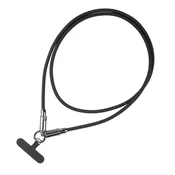 slomart Kabel USB-C 2v1 z USB-C vrvico, 1.2m, črn