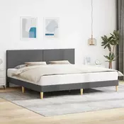 Krevetna konstrukcija Tamnosiva 180 x 200 cm Tkanina