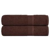 Vidaxl Brisače za tuširanje FROGN 2 kosa rjave 70x140 cm 360 g/m2