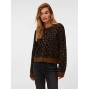 VERO MODA Pletena jopa VMNEWKAI karamel/temno rjava