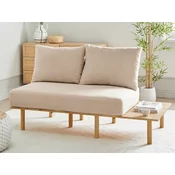 Kavč Berwyn 2211 (Beige) Svetlo rjava, 155x104x74cm, Blago, Noge: Les