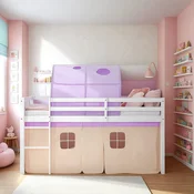 Homestyle4U Pograd, 207,5x160x99,5 cm, bela