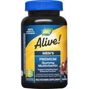 Natures Way – Alive! Premium moški multivitaminski gumiji, 75 gumijev