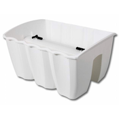TERRA CROWN plastična ograja prsni koš bela 39x28cm