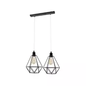 Luster KARO 2xE27/60W/230V crna