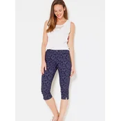 Blue patterned 3/4 pants CAMAIEU - Women