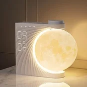 RETEYUNG Moon Lamp z dnevnim alarmom - bela