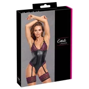 Cottelli Lingerie Body with Removable Garters and Lace Accents S 26448431021