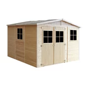 Timbela Lesena vrtna hiša - H226x324x316 cm/9 m2 - Panelna konstrukcija, Vrtna lopa s podi - TIMBELA M335+M335G, (21922353)