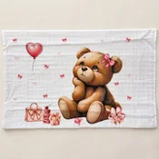 Muslin tetra pelene Meda roze 80x80 cm
