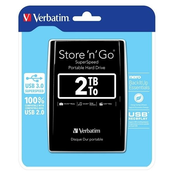 Verbatim 2TB Store n Go 2.5 USB3.0 prenosni HDD crni ( EHV53177 )