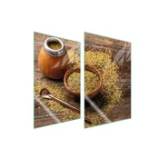 shumee ZAŠČITNA STEKLENA KROŽNIK ZA KUHINJO 2x35x52 YERBA