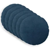 vidaXL Prevleka za blazino 6 pcs HEERLEN Temno modra O 40 cm korduroy