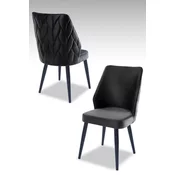 Hanah Home Set stolica Pufi, 48x90x43 cm, 2 komada, Crne
