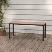 vidaXL Vrtna klop 110 cm jeklo in WPC rjave barve