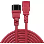 Lindy 30477 strujni kabel Crno, Crveno 1 m C14 spoj C13 spoj