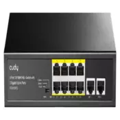 Cudy FS1010PG 8 Port 10 100M PoE+ Switch, 2 Uplink 10 100 1000M, 120W, 250m, steel Alt.PFS3010 8ET