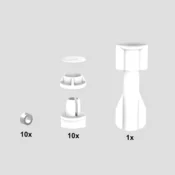 03 045 00 0000: Pritrdilni set SANIT M8, za 5 WC desk