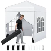 COSTWAY Vrtni paviljon s snemljivimi stenami 200 x 200 cm, (5000286961)