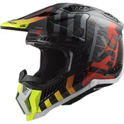 LS2 Karbonska motokros čelada X-Force Barrier (MX703), rumena/rdeča