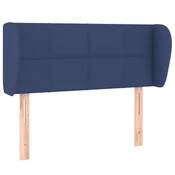 Vidaxl Vzglavje z ušesi modro 103x23x78/88 cm blago