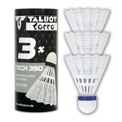 shumee TALBOT TORRO Tech 350 srednje velike badmintonske žogice, 3 kosi - bele