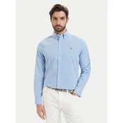 Tommy Hilfiger Srajca Poplin MW0MW43319 Modra Regular Fit