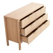 VEVOR Predalnik z 6 žlebastimi predali 399x1199x787 cm svetlo leseno