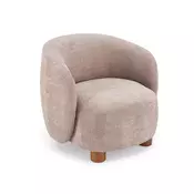 Fotelja Houston 2092 (Bež) Svijetlo smeda, 70x75x80cm, Tkanina, NogeNogeGambe: Drvo, Djelomicno sastavljeno