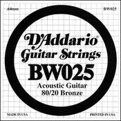 DAddario BW 025 Pojedinacna Zica za Akusticnu Gitaru