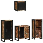 vidaXL Komplet pohištva za kopalnico 4 pcs Trden recikliran les
