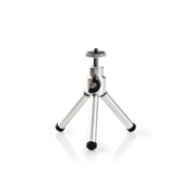 Nedis TPOD1000GY - Kovinski mini tripod za pametne telefone srebrn