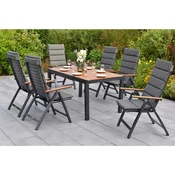 Gardenson VRTNA GARNITURA ASTROS aluminij barve grafita, naravne barve