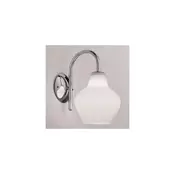 SIRU - Zidna lampa LONDON 1xE27/60W/230V bela/sjajni hrom venecijansko staklo