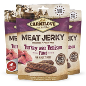 Carnilove Dog Meat Jerky - divjačina & puran, 100g