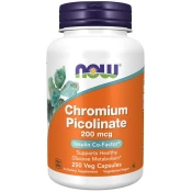 Now Foods NOW kromov pikolinat, 200 mcg, 250 vegetarijanskih kapsul