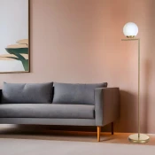 Opviq Podna lampa Araz Eskitme, 155 cm, E27, IP20, Zlatne boje