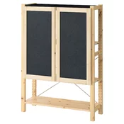 IVAR Spojene police s vratima, borovina/filc filc, 89x30x124 cm