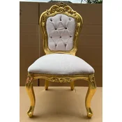 Casa Padrino luxury baroque dining chair gray/gold - Handmade baroque style chair with pattern - Dining room furniture in baroque style - Baroque furniture