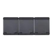 Hermes Trojna hermetična vtičnica z/brez Schuko antracit 16A IP44 0326-07