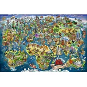 Ravensburger - Puzzle Ilustrirani zemljevid sveta - 5 000 kosov