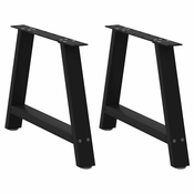 Noge za klub stolic A-oblika 2 kom Crne 70 x (42-43) cm Celik