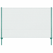 Ograda od žičane mreže sa stupovima čelična 25 x 2 m zelena