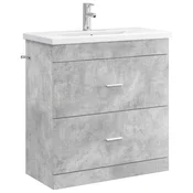Vidaxl Komplet pohištva za kopalnico Betonsko siva 81 x 40 x 84,5 cm