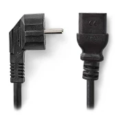 NEDIS napajalni kabel 230V/ konektor 16A/ konektor IEC-320-C19/ poševni šuko vtič/ črn/ bulk/ 2m